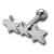TIP Ohrschmuck Barbell Chirurgenstahl Silber Stars