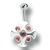 Bauchnabelpiercing mit Kreuz Design und Swarovski