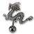 Bauchnabelpiercing mit Drachen Design