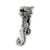 Upper Belly Shield Chain Drache mit Strassketten