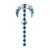 Upper Belly Shield Chain Sichel mit Strassketten