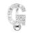 Bauchnabelbanane im ABC-Design mit Zirkonien - G