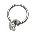 316L BCR 1.2x10mm mit Charm Schmetterling