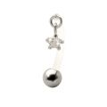 Nabelpiercing 1.6x12mm mit klarem Kristall-Stern