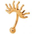 9 Karat Gold Bauchnabelpiercing mit Design