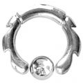 Ball Closure Ring mit Dschungel Motiv 3,0mm Stärke - Dschungel