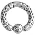 Ball Closure Ring mit Motiv 4,0mm Stärke