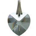 Kristallherz mit Kordelkette und Karte - crystal