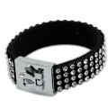 Armband vierreihig mit Strass-Steinen