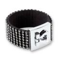 Armband, siebenreihig mit Strass-Steinen, Farbton black-diamond