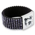 Armband, siebenreihig mit lavendelfarbenen Strass-Steinen