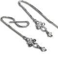 Silber Ohrhänger mit Kristallen und Kunstperle