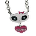 French Kitty Halskette Dangling Heart