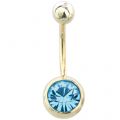 9 Karat Echtgold Banane mit Kristall