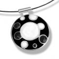 Kettenanhänger aus Sterling Silber mit emailierten Design