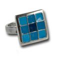 Ring aus Sterling Silber mit Emaille Design