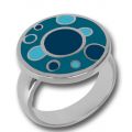 Ring aus Sterling Silber mit Emaille Design