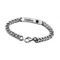 Breites ID-Armband aus Edelstahl mit Platte