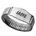 Flexibles Männerarmband aus Edelstahl mit individueller Gravur