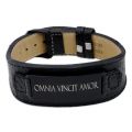 Lederarmband schwarz mit Ihrer Wunschgravur