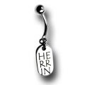 Bauchnabelpiercing Chirurgenstahl Dog Tag mit Gravur