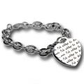 Armband Edelstahl, mit grossem Herz-Anhänger