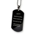 Dog Tag Stahlanhänger gross mit PVD-Beschichtung