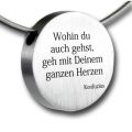 Anhänger mit Gravur - Edelstahl rund