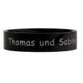 Stahlring schwarz mit Außenlasergravur 8mm