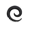 Ohrspirale schwarz in mehreren Stärken