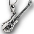 Kettenanhänger Baßgitarre aus 925 Sterling Silber
