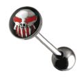 316L Stahl Barbell SKULL Aufsatz, 1.6x16mm