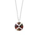 Kette und Anhänger aus 925 Silber mit einem Multicolor-Kristall