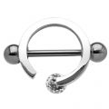 Brustwarzen Piercing mit drehbaren Stein