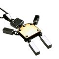 Anhänger Roboter Edelstahl beweglich- goldfarben