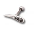 Ohrpiercing mit Design und Swarovski Kristallen