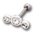 Ohrpiercing mit Design und Swarovski Kristallen