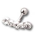 Ohrpiercing mit Design und Swarovski Kristallen