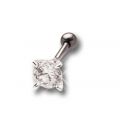 Ohrpiercing mit einem runden Swarovski Kristall
