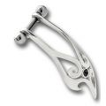 Ohrpiercing mit Silberdesign und Swarovskistein
