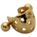 14 Karat Gold Ohrpiercing mit Gold Design