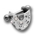 Ohrpiercing mit Design und Swarovsk Kristallen