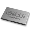 Visitenkarten-Etui schmal aus Aluminium