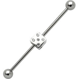 Ohrpiercing aus Chirurgenstahl mit Würfel