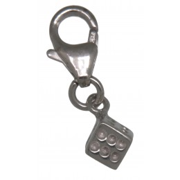 Charm-Anhänger Würfel aus 925 Sterling Silber
