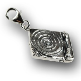 Anhänger Schallplattenspieler aus 925 Sterling Silber