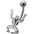 Bauchnabelpiercing mit Hangman Design