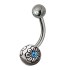 Piercing mit Blüten Design und Swarovski Kristallen