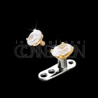 14 Karat Aufsatz Oval für Dermal Anchor