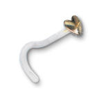 Bioplast Nasenstecker mit 18Karat Gold Design
